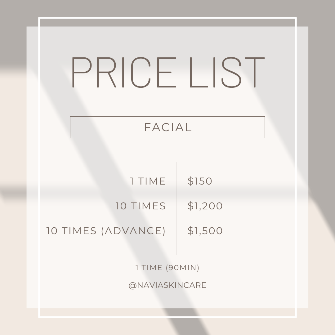 face price list